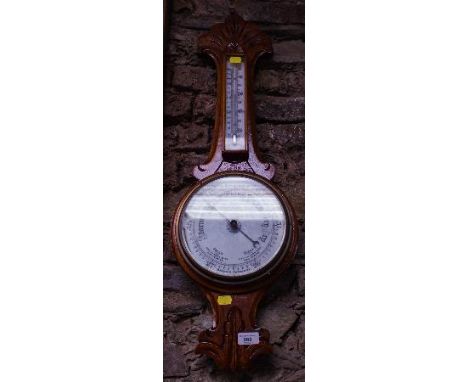CARVED  BANJO BAROMETER