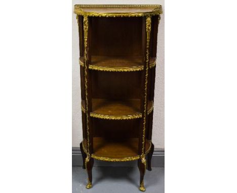 BRASS MOUNTED FRENCH 4 TIER SHELF
