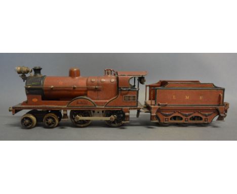 A German 0 Gauge Locomotive and Tender by Gebruder Marklin Number E3120