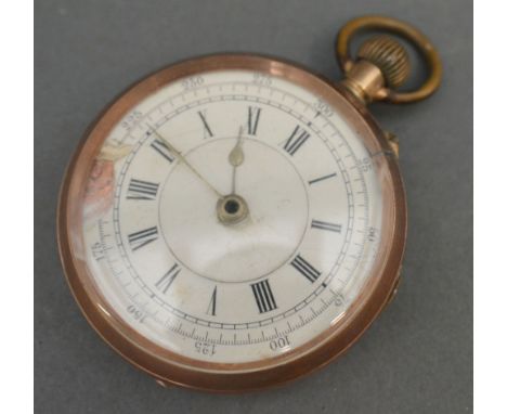 A 9ct. Gold Cased Pocket Watch, the enamel dial with Roman numerals