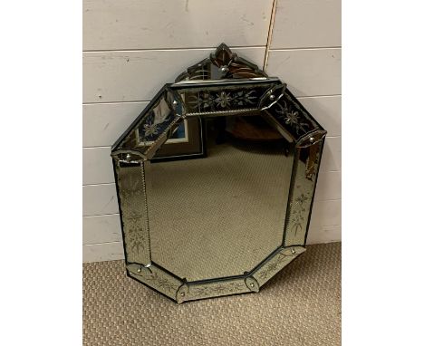 A Venetian mirror (52cm x 76 cm)