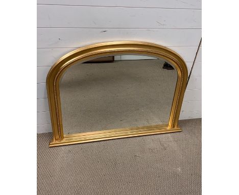 A gilt over mantle mirror (H81cm W120cm)