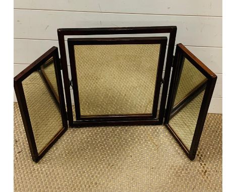 A Triptych mirror or dressing mirror  