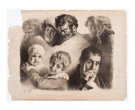 Lithograph on paperSigned and dated Paris 1823(losses and faults)24x29 cm