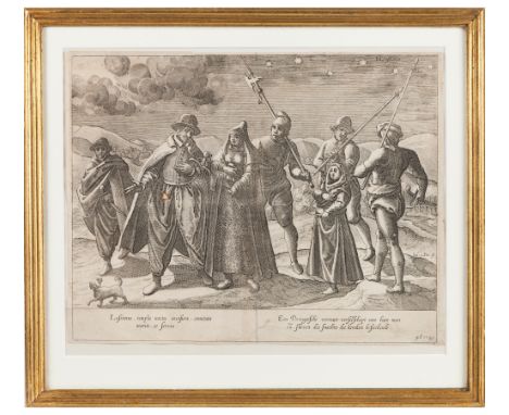 Black ink print on paperEngraved by J. B. Doectum after a drawing by Jan Huygen van Linschoten ( 1563-1611) 