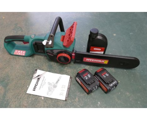 Hychika cordless chainsaw Model CS40B with bag and accessories 