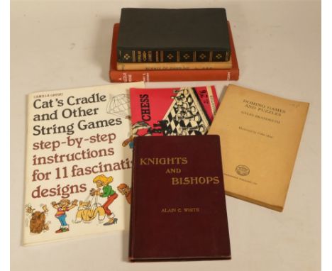 Chess- Alain C White. Knights and Bishops. New York. 1909 with a further 6 books on games together with, Elvis- approx 25 mag