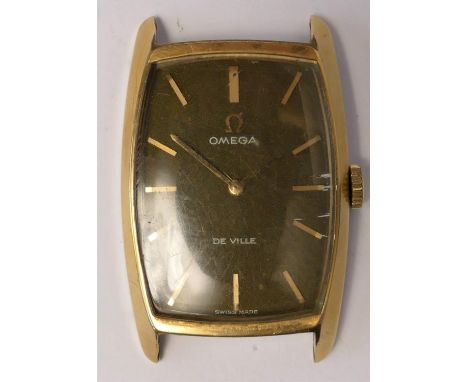 Omega de Ville, a gold plated manual wind gentleman's wristwatch, with  cal 620 17 jewel movement, spares or repair, 25 x 32m