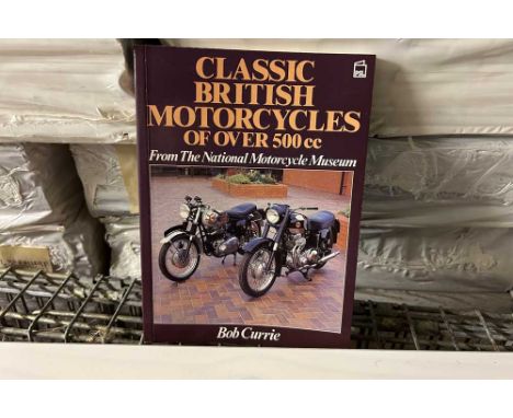 Packs of BooksHere we have 50 packs, each containing 32 copies of 'Classic British Motorcycles Over 500cc from the NMM' by Bo