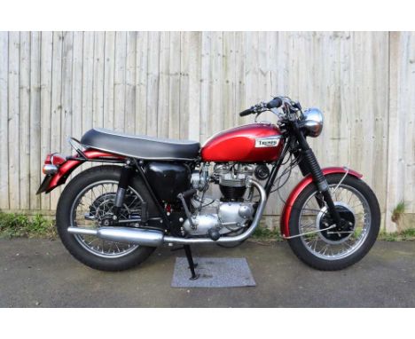 Registration No: EVG 305H Frame No: JD26590 TR6R Engine No: JD26590 TR6R CC: 650 MOT: ExemptBeautifully presented pre oil-in-