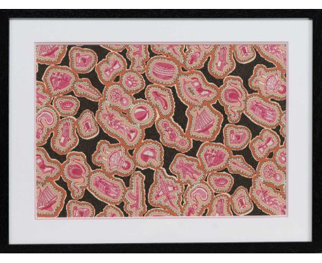 * SIR GRAYSON PERRY CBE RA Hon FRIBA (BRITISH b. 1960), LIBERTY LONDON, ‘SISSY’ FABRIC textilemounted, framed and under glass