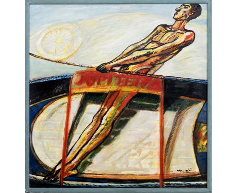JAMES HARDIE (SCOTTISH 1938 - 2024), UNTITLED oil on canvas, signedframedimage size 97cm x 91cm, overall size 101cm x 95cm No