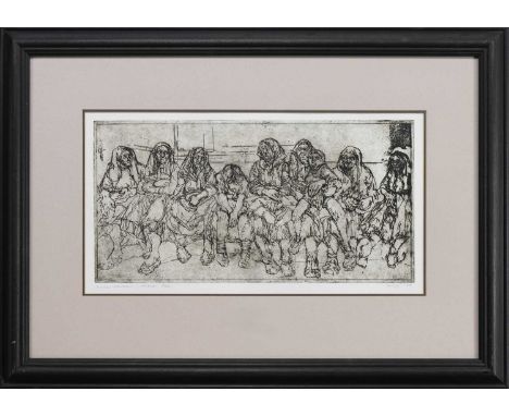 * ANDA PATERSON RSW RGI PAI (SCOTTISH 1935 - 2022), SUNDAY AFTERNOON limited edition etching on paper, signed, titled, dated 