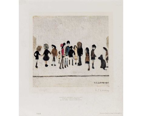 * LAURENCE STEPHEN LOWRY RBA RA (BRITISH 1887 - 1976), GROUP OF CHILDREN limited edition (of 850) offset lithograph on wove p