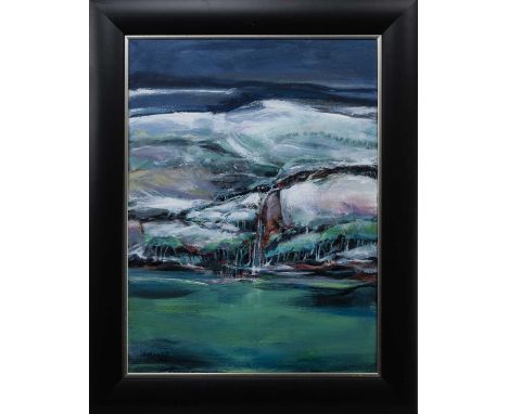 * SHELAGH CAMPBELL, WINTER LANDSCAPE acrylic on canvas, signed and dated 2011framed and under glassimage size 79cm x 59cm, ov