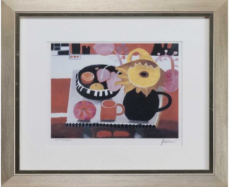 * MARY FEDDEN OBE RA RWA (BRITISH 1915 - 2012), THE ORANGE MUG limited edition lithograph on wove paper, signed in pencil in 