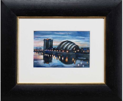 * BRYAN EVANS, CLYDE REFLECTIONS watercolour on paper, signedmounted, framed and under glassimage size 16cm x 24cm, overall s