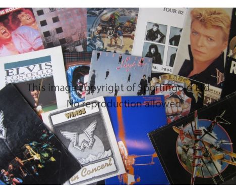 CONCERT PROGRAMMES Twenty publications including David Bowie 1983, Queen 1982, Steelye Span 1975, The Beach Boys 1980, Slade 