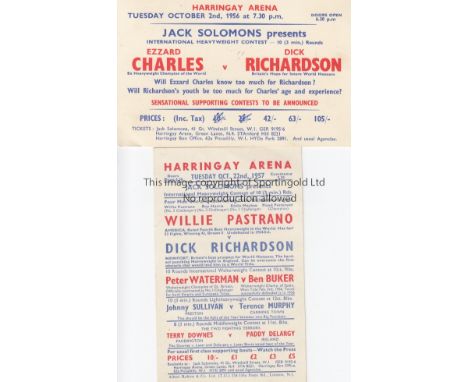 BOXING -   Small postcard sized posters showing details of forthcoming events and tournaments printed in form of a poster giv