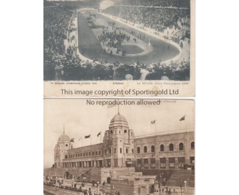 STADIUM POSTCARDS      Two postcards: Wembley Stadium issued for the British Empire Exhibition 1924, "The Stadium" issued by 