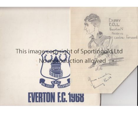 EVERTON  Folder with Everton crest on the front published by The Sun containing 12 sketches of 11 Everton players plus manage