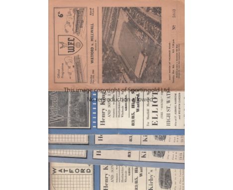 WATFORD       Thirty five home programmes 1946 - 1978. 1946/7 v Port Vale, 1947/8 v Walsall, 1948/9 v Notts County, Exeter, W