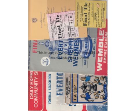 1966 FA CUP FINAL       A collection of items relating to Everton v. Sheffield Wednesday. Programme, songsheet, seat ticket T