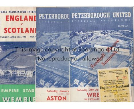 FOOTBALL MISCELLANY   Small collection of items, Peterborough v Wrexham 20/8/60 ( first Football League game  for Peterboroug