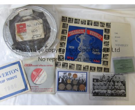 1966 FA CUP FINAL      FAC miscellany inc replica programme for the Final, Everton team group photo signed by Gabriel, Labone