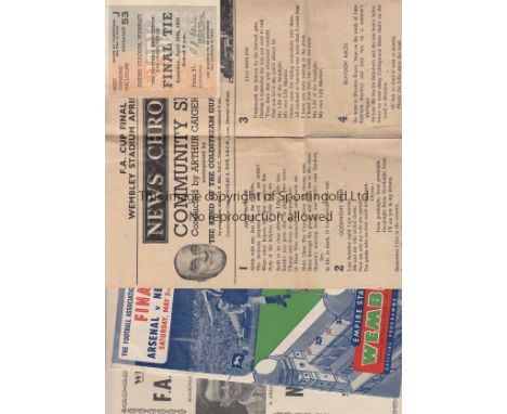 FA CUP FINAL    Ticket, song sheet and pirate programme (Victor) for the 1951 Final Newcastle United v Blackpool match at Wem