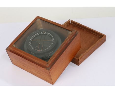 Cased compass, possibly from an aircraft, the body initialled AFT B/R/4/52