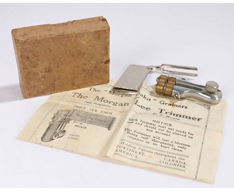 The Morgan Lee Trimmer, the chrome patented wall paper trimmer with original paperwork  