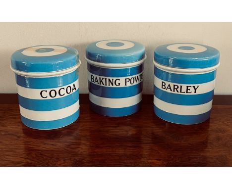 THREE PIECES OF TG GREEN CORNISH WARE, APPROX 10.5cm HIGH