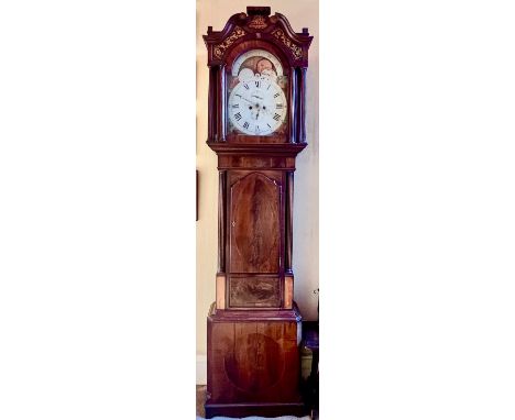 MAHOGANY LONGCASE CLOCK, J PARR, LIVERPOOL, APPROX 235cm HIGH AND WOOD 60cm WIDE