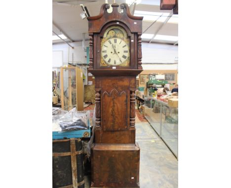 Longcase clock by Smith and Sons, Walton on Trent, For restoration, door and glass (A/F) Complete with weights and pendulum