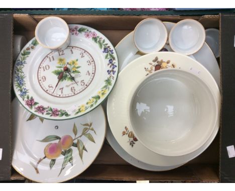 Royal Worcester "Evesham" oven to table ware and herb ware (1 box) etc to include serving dishes, ramekins, plates etc (Q)