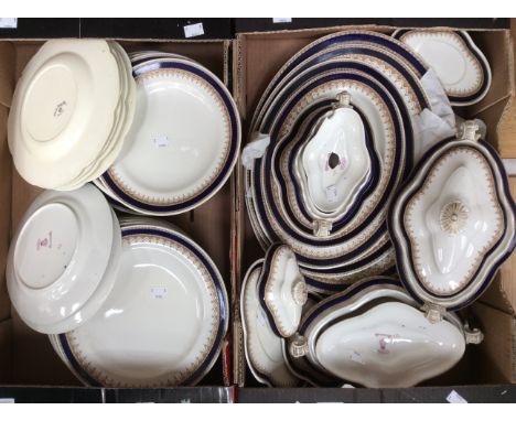 Royal Worcester Vitreous part dinner service, made for H.G Stevenson, Manchester (two boxes)