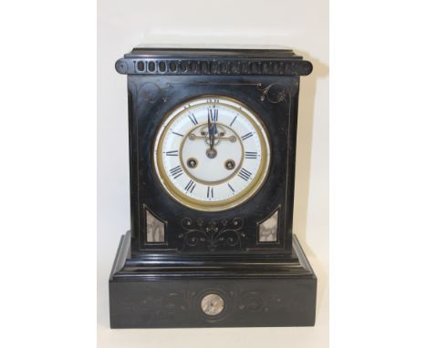 A 19th Century Belgium skate large mantle clock