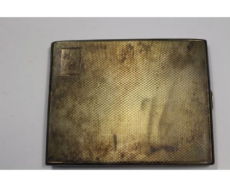 A silver cigarette case, engine turned Birmingham 1932, 3.38 ozt