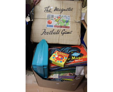 A collection of assorted games to include: a Triang Arkitex Building Set, a Bayko Building Set and a collection of five camer
