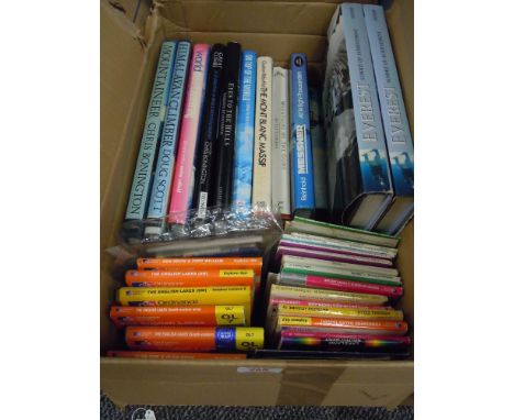 A selection of maps and ordnance survey guides including climbing interest