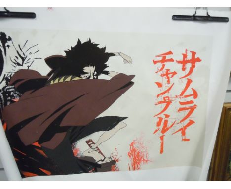 A canvas print of samurai anime cartoon