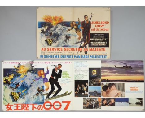 James Bond On Her Majesty's Secret Service (R-1970's) Belgian film poster (14.75 x 21 inches) & a Japanese fold out poster (1