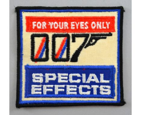 James Bond - For Your Eyes Only - Original Special Effects crew patch, 3.75 x 3.5 inches 