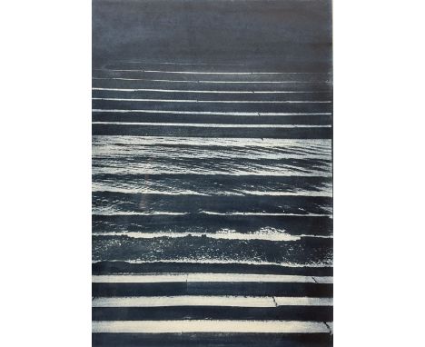 Ian Athelstan Parkinson (British 1940-2024): 'Sea Steps', mixed media monoprint signed titled and dated '93, 53cm x 37cm 
