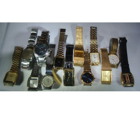 WATCHES - A collection of 13 various quartz watches by various makers such as Accurist, Pulsar, Timex, Rotary etc. Untested