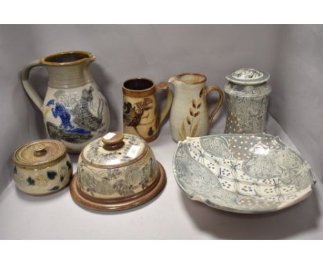 20th century studio pottery including M &amp; J Mosse Llanbrynmair Stoneware Studio Art Pottery and similar