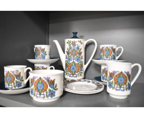 Mid century W.H. Grindely and Co part coffee service Bohemian style print