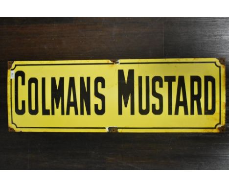 20th century Colmans Mustard enamel advertising sign