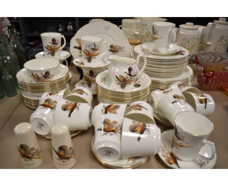 A 1960s FR Gray and sons ltd partial dinner service 'Aldridge' to include plates,cups,mugs, saucers, bowls and more.